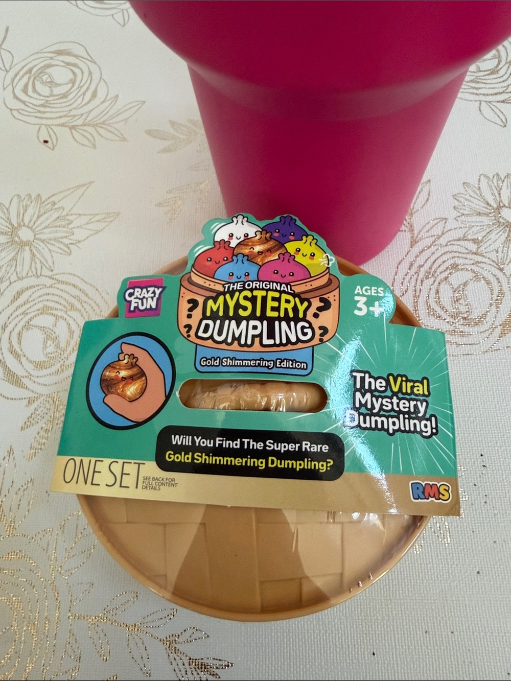 Crazy Fun Mystery Dumpling Squishy Toy Gold Shimmering Edition NIB
